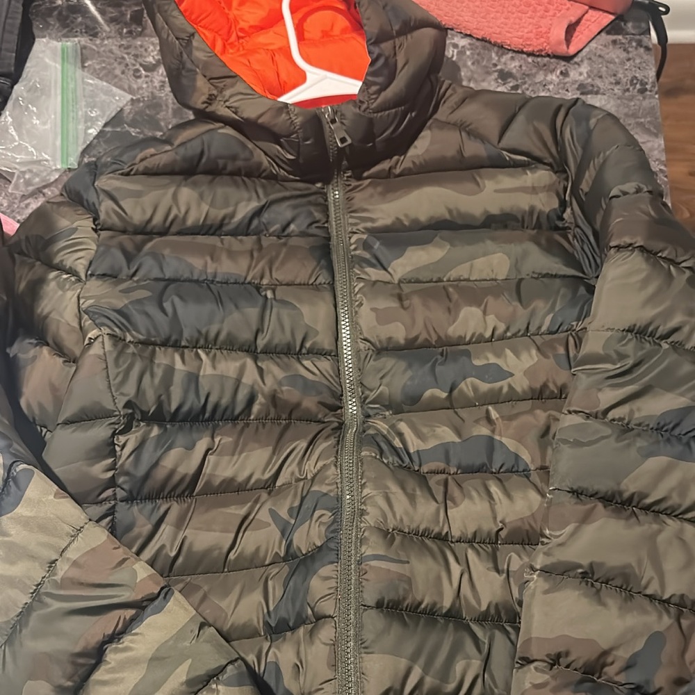 Forever 21 camo bubble coat